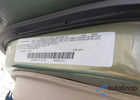 2007 Subaru Outback 2.5I from USA, damaged, VIN 4S4BP61C177301325